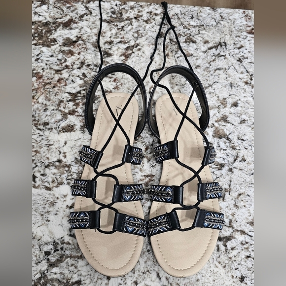 Simply Vera Vera Wang beaded gladiator sandals - Picture 1 of 13